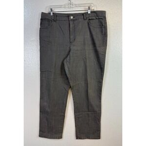Basic Editions Womens Classic Fit Jeans Size 18 Gray Straight Stretch Denim